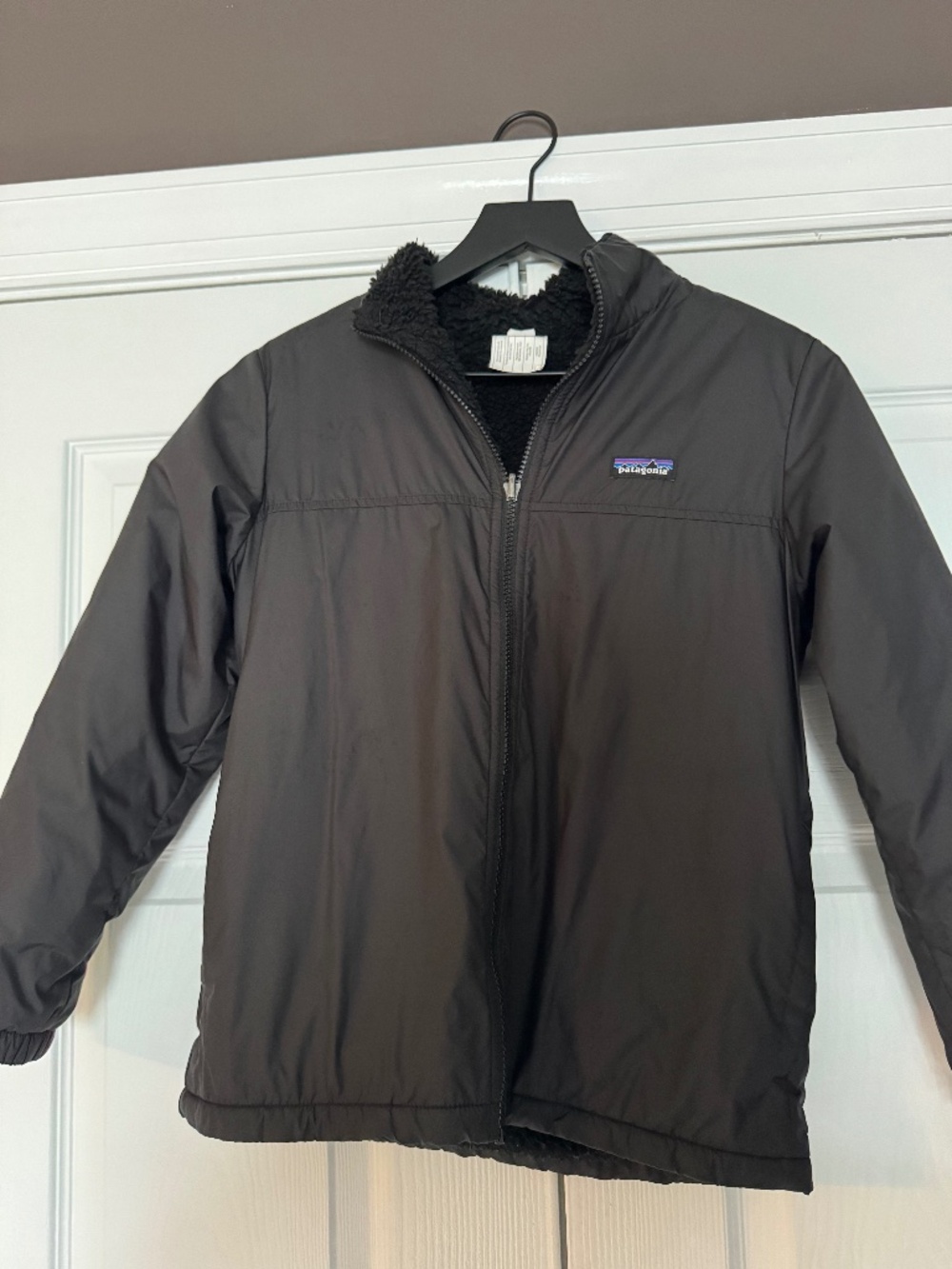 Size 12 Patagonia Boys black 3 in 1 jacket